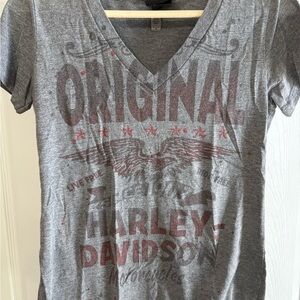 Harley-Davidson Charcoal Tee with Iconic Logo